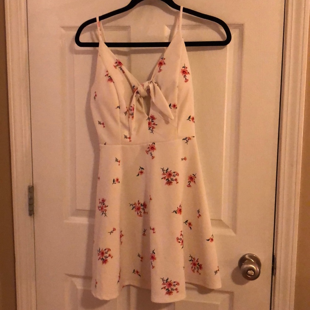 White floral dress